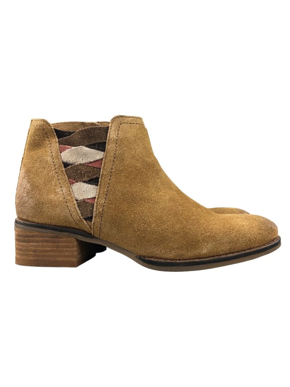 Naughty Monkey Women's Size 8 The Bridge Brown Leather Side Zip Ankle Booties